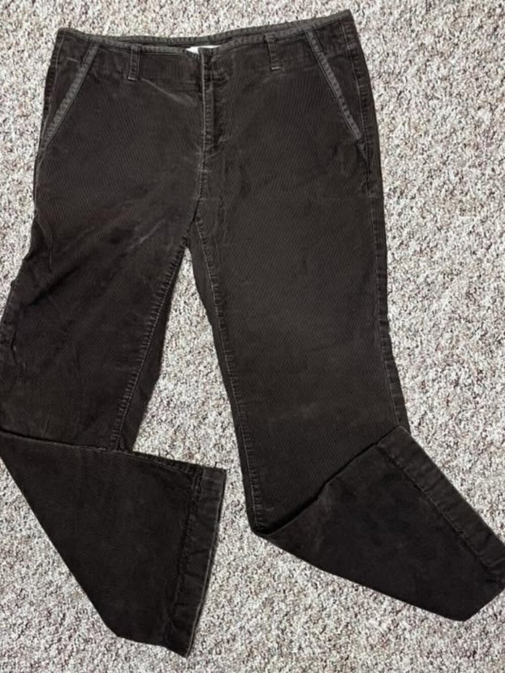 Banana Republic Women's Brown and Grey Trousers - Size 12 - Excellent Condition